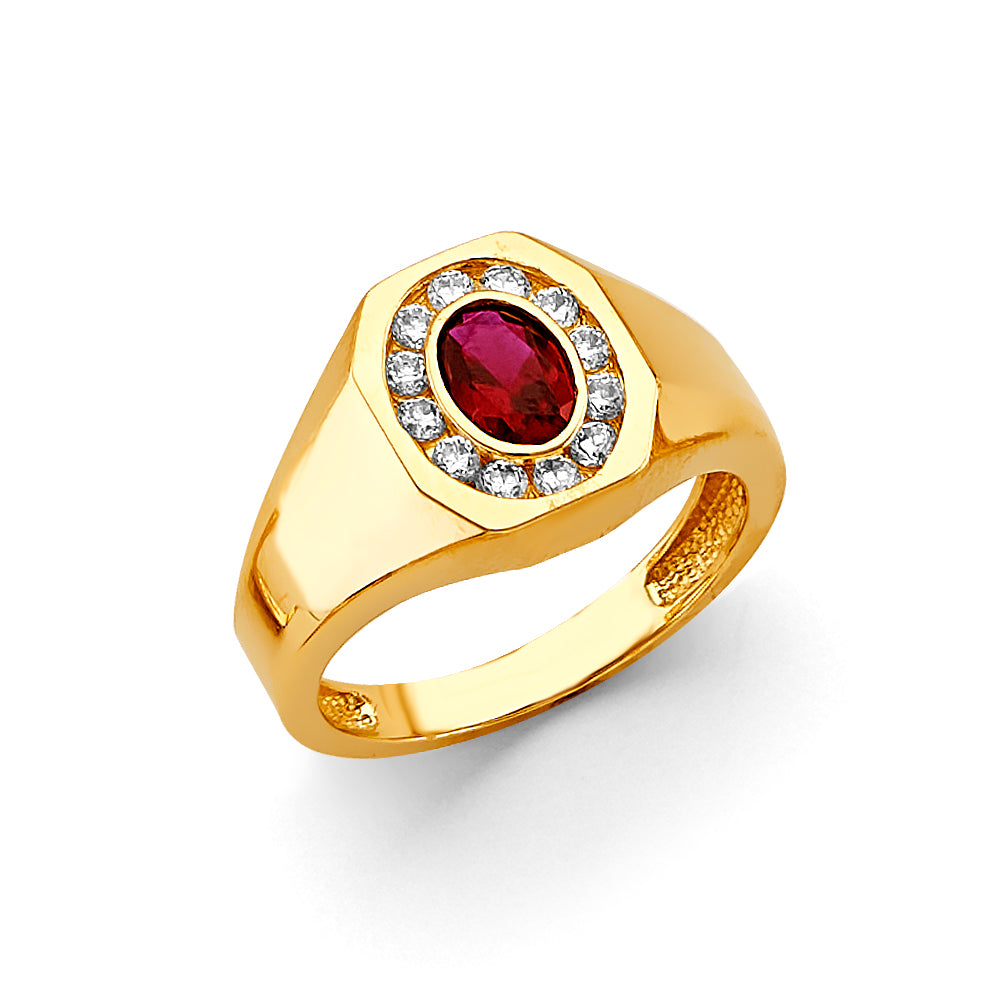 14K Yellow Gold Men's, Signet & Nugget Ring - RG3153