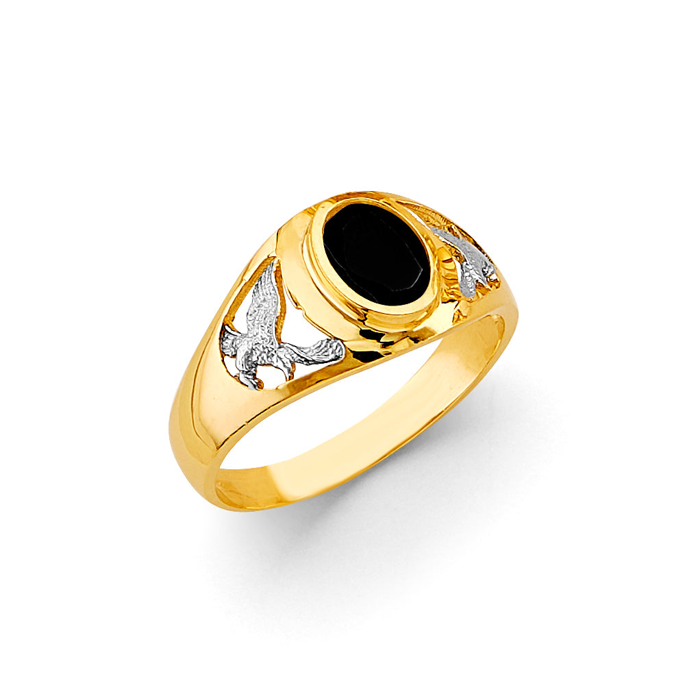 14K Yellow Gold Men's, Signet & Nugget Ring - RG3164