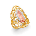 14K Yellow Gold Religious, 15 Años & Crown Ring - RG3166