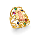14K Yellow Gold Religious, 15 Años & Crown Ring - RG3168
