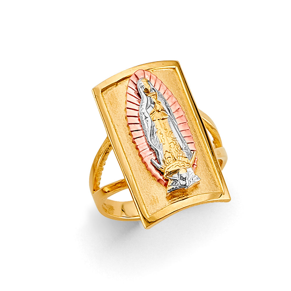 14K Yellow Gold Religious, 15 Años & Crown Ring - RG3169