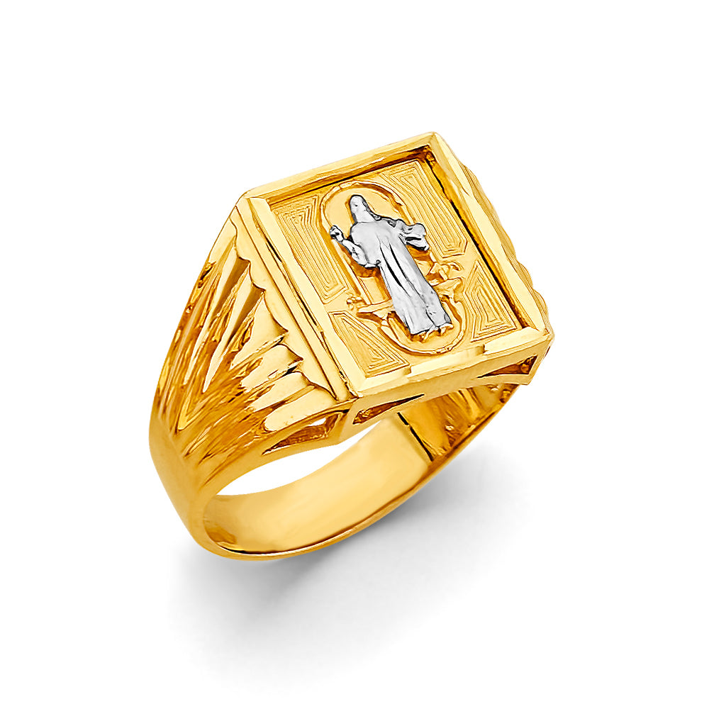 14K Yellow Gold Men's, Signet & Nugget Ring - RG3174
