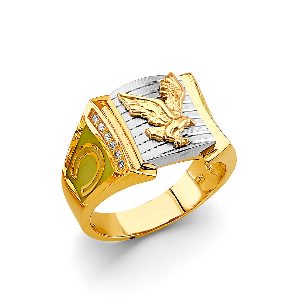 14K Yellow Gold Men's, Signet & Nugget Ring - RG3177