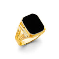 14K Yellow Gold Men's, Signet & Nugget Ring - RG3179