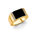 14K Yellow Gold Men's, Signet & Nugget Ring - RG3180