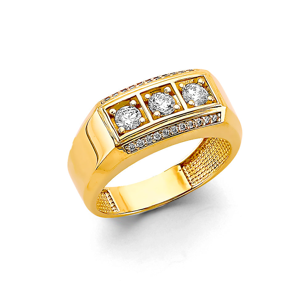 14K Yellow Gold Men's, Signet & Nugget Ring - RG3181