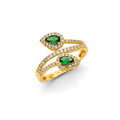 14K Yellow Gold Fancy CZ & Mother's Ring - RG3190