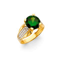14K Yellow Gold Fancy CZ & Mother's Ring - RG3196