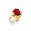 14K Yellow Gold Fancy CZ & Mother's Ring - RG3198