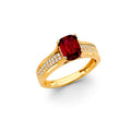 14K Yellow Gold Fancy CZ & Mother's Ring - RG3203