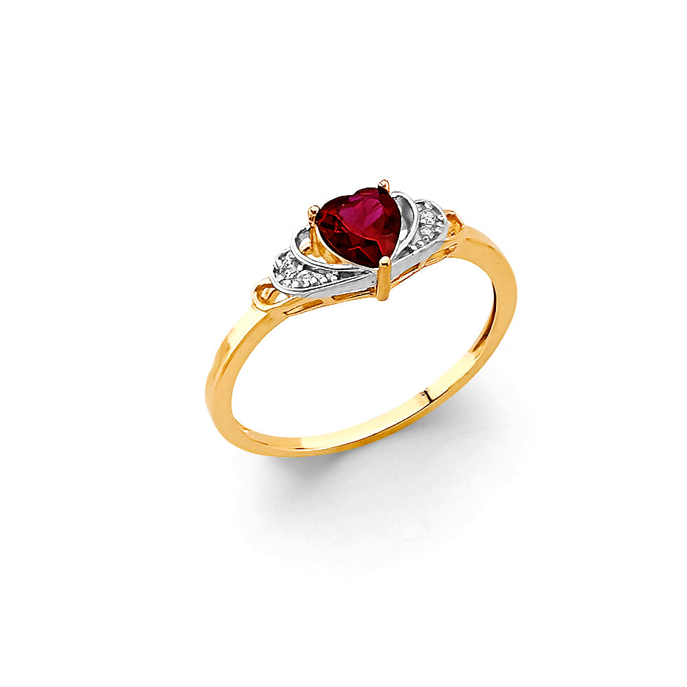 14K Yellow Gold Fancy CZ & Mother's Ring - RG3204
