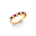 14K Yellow Gold Fancy CZ & Mother's Ring - RG3207