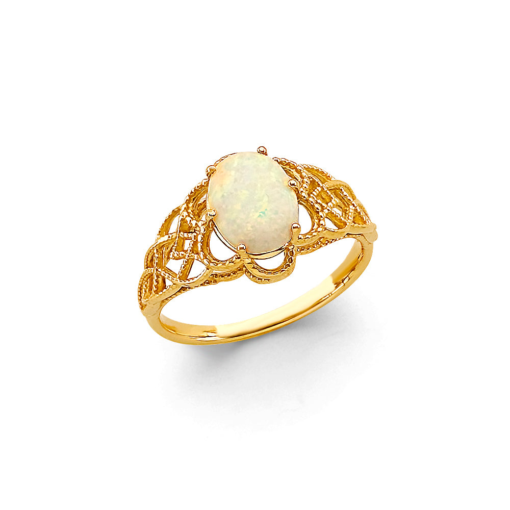 14K Yellow Gold Fancy CZ & Mother's Ring - RG3212