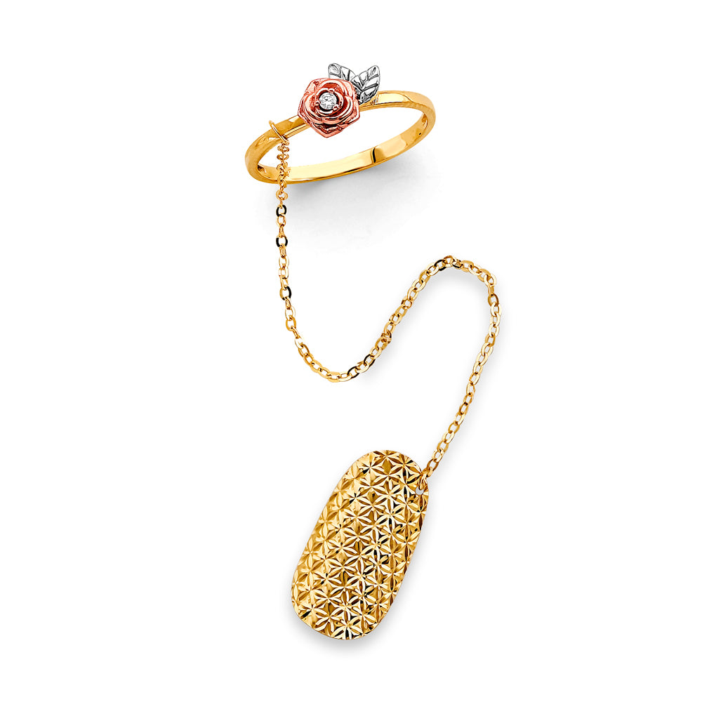 14K Yellow Gold Fancy CZ & Mother's Ring - RG3215