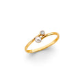 14K Yellow Gold Fancy CZ & Mother's Ring - RG3218