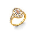 14K Yellow Gold Religious, 15 Años & Crown Ring - RG3288