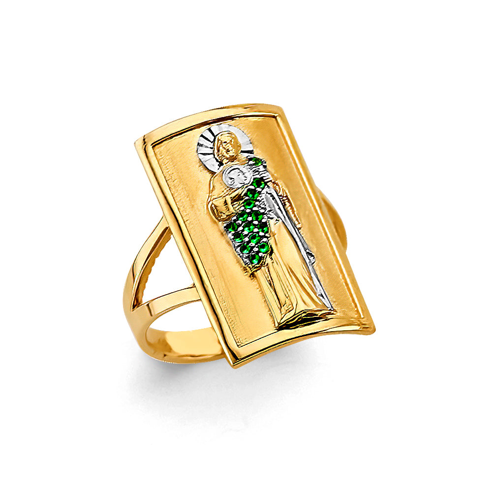 14K Yellow Gold Religious, 15 Años & Crown Ring - RG3291