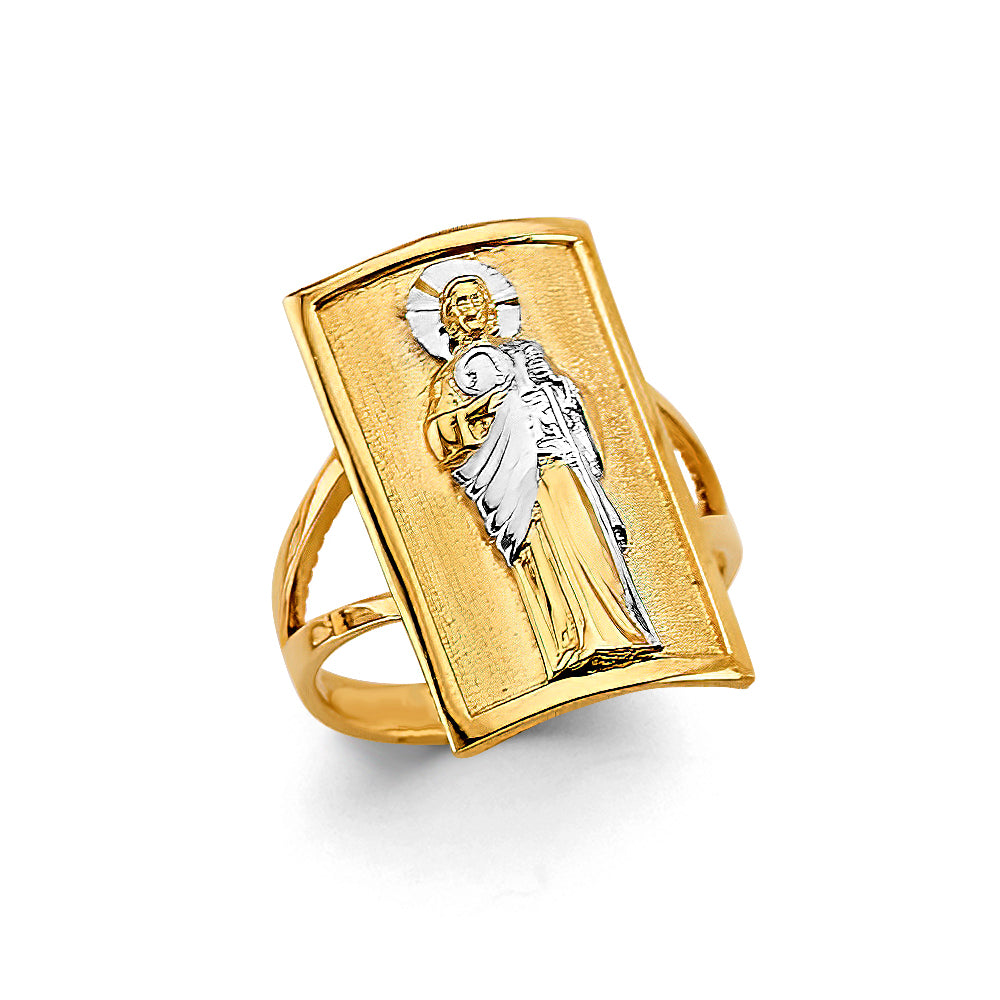 14K Yellow Gold Religious, 15 Años & Crown Ring - RG3292