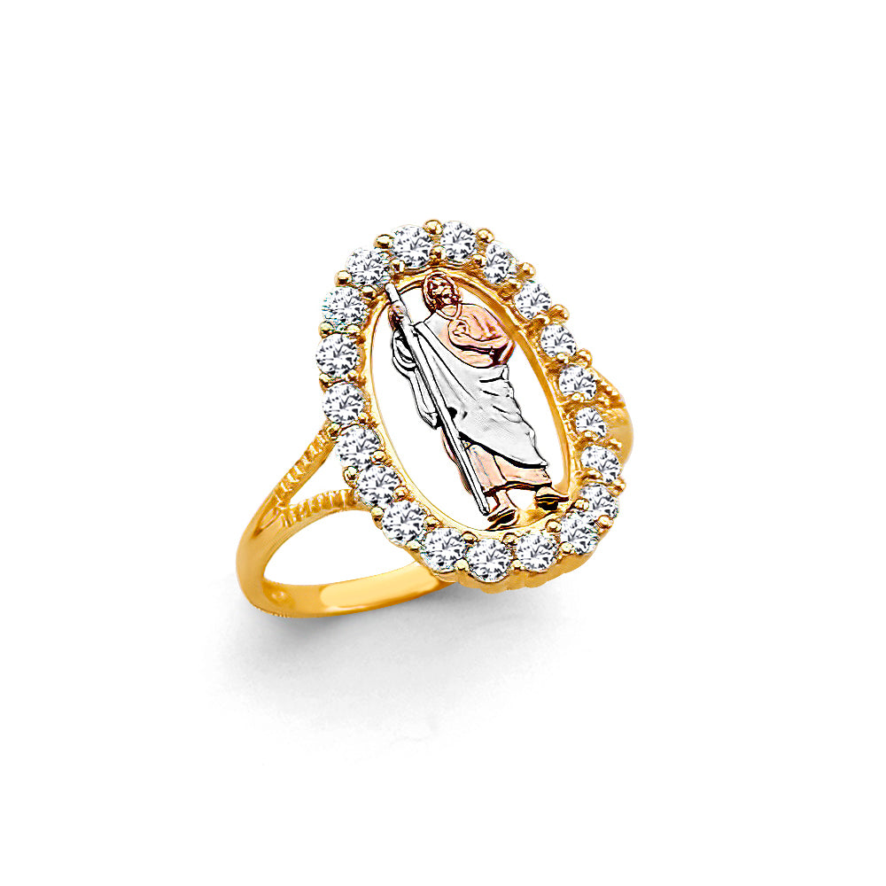 14K Yellow Gold Religious, 15 Años & Crown Ring - RG3293