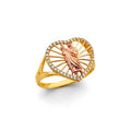 14K Yellow Gold Religious, 15 Años & Crown Ring - RG3294