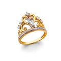 14K Yellow Gold Religious, 15 Años & Crown Ring - RG3295