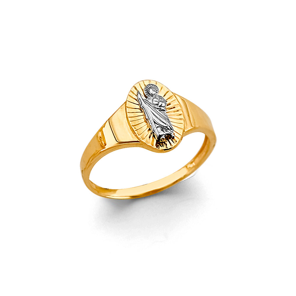 14K Yellow Gold Religious, 15 Años & Crown Ring - RG3298