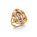 14K Yellow Gold Religious, 15 Años & Crown Ring - RG3299