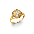 14K Yellow Gold Religious, 15 Años & Crown Ring - RG3304