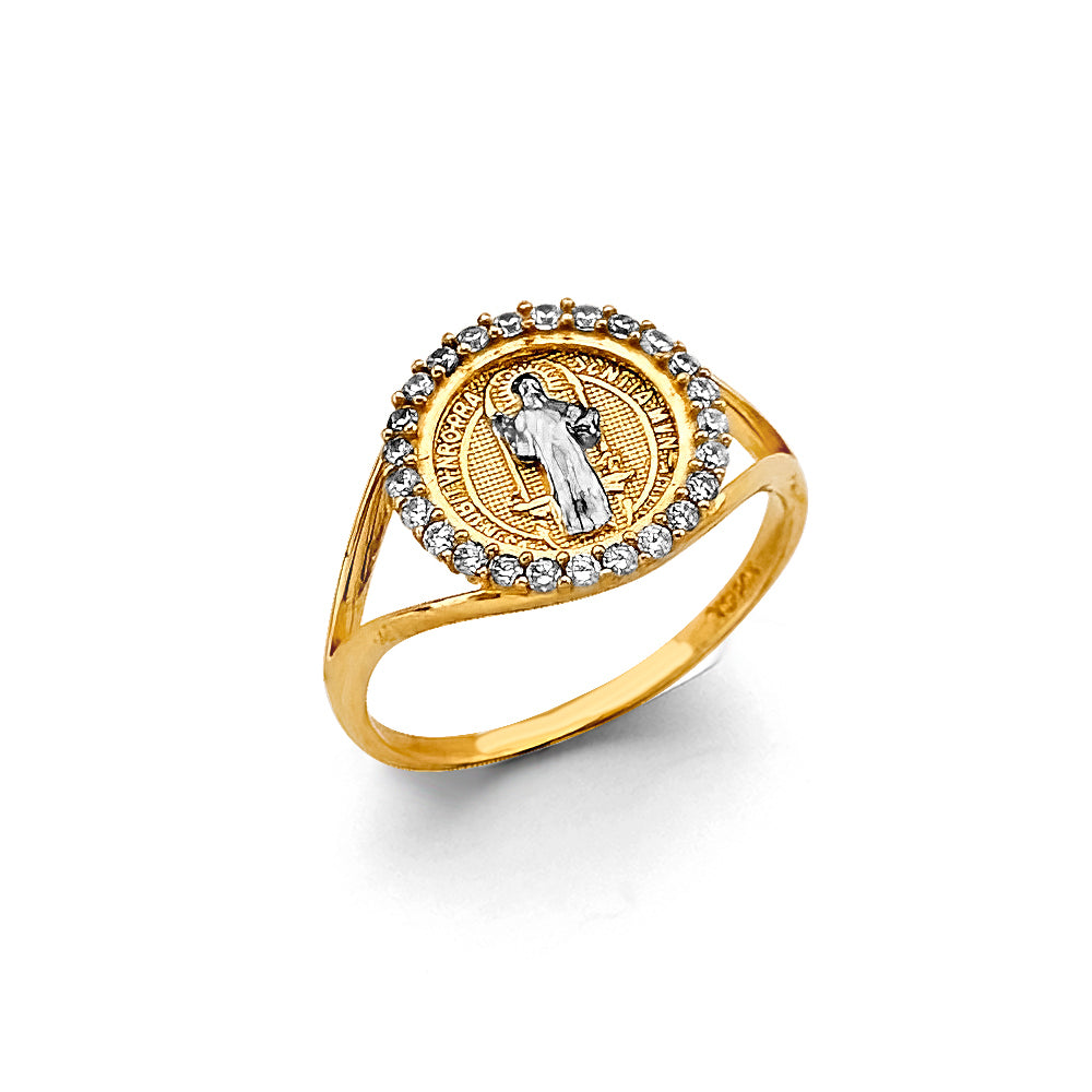 14K Yellow Gold Religious, 15 Años & Crown Ring - RG3305