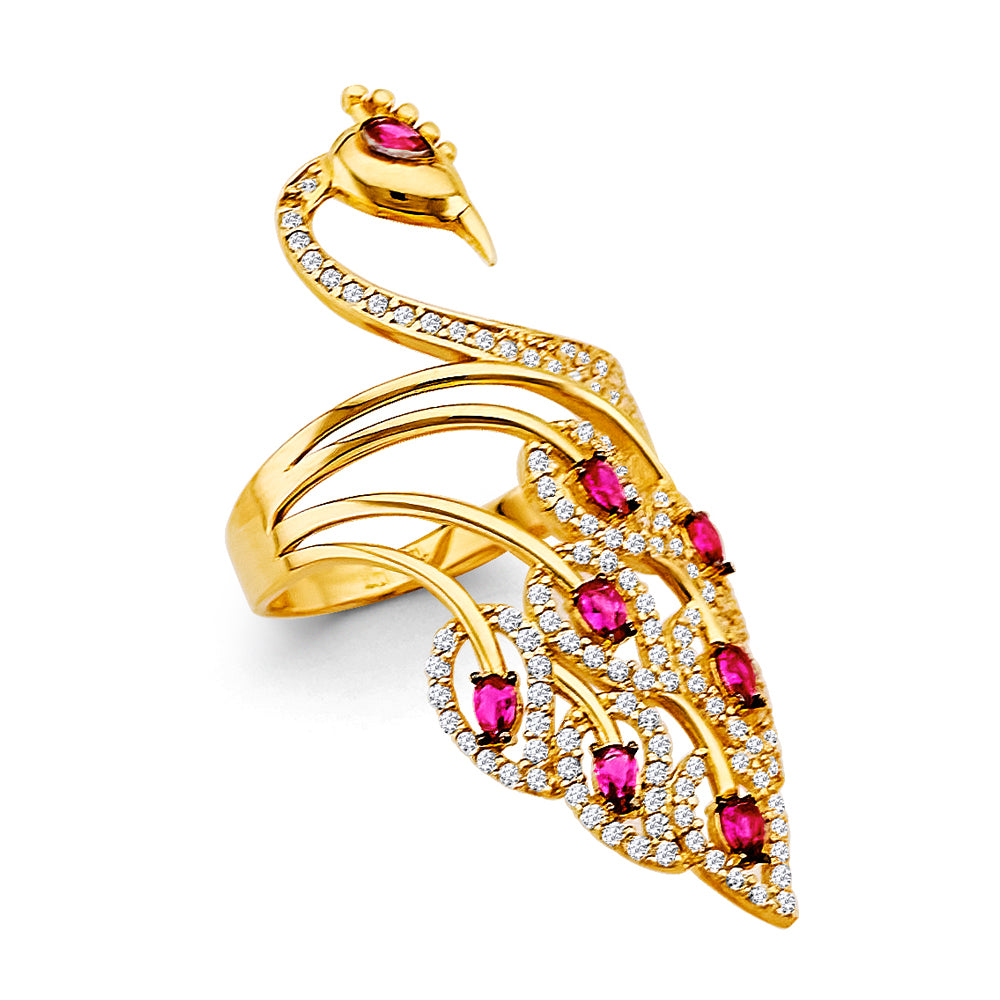 14K Yellow Gold Butterfly, Animal & Lucky Ring - RG3307