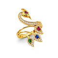 14K Yellow Gold Butterfly, Animal & Lucky Ring - RG3309