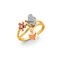 14K Yellow Gold Butterfly, Animal & Lucky Ring - RG3315