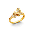 14K Yellow Gold Butterfly, Animal & Lucky Ring - RG3318