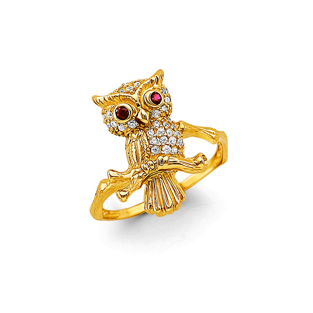 14K Yellow Gold Butterfly, Animal & Lucky Ring - RG3321