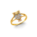 14K Yellow Gold Butterfly, Animal & Lucky Ring - RG3322