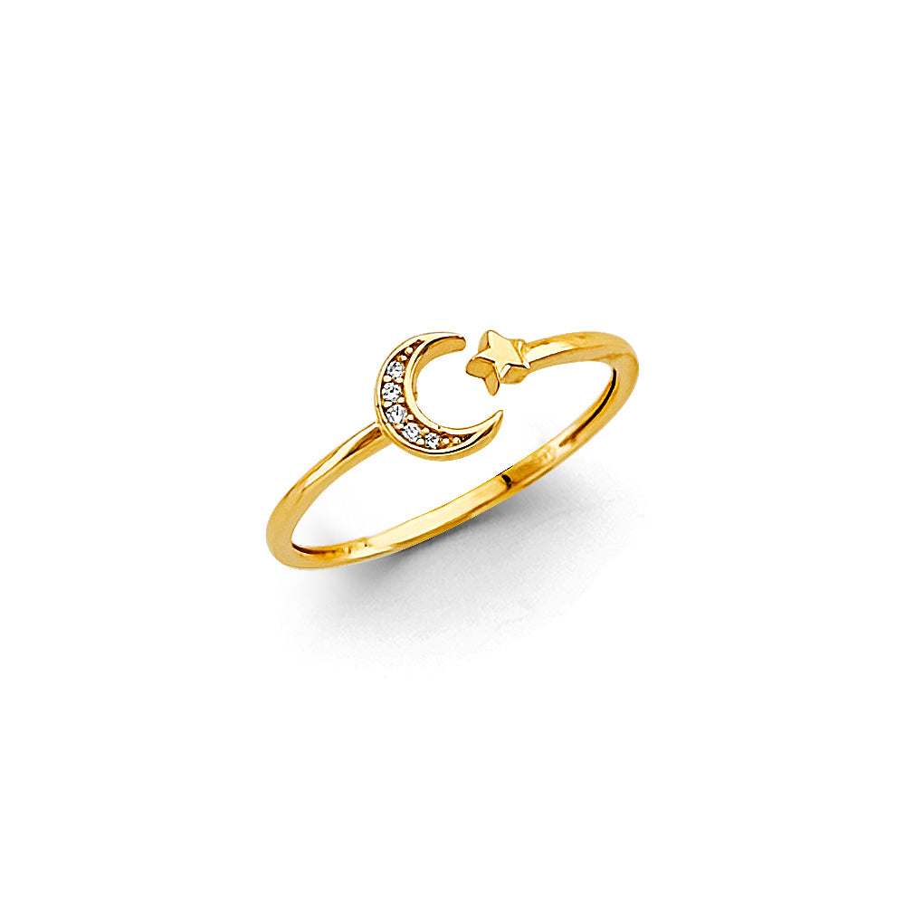 14K Yellow Gold Butterfly, Animal & Lucky Ring - RG3324