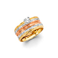 14K Yellow Gold CZ Trio Set - RG3330