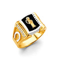 14K Yellow Gold Men's, Signet & Nugget Ring - RG3366