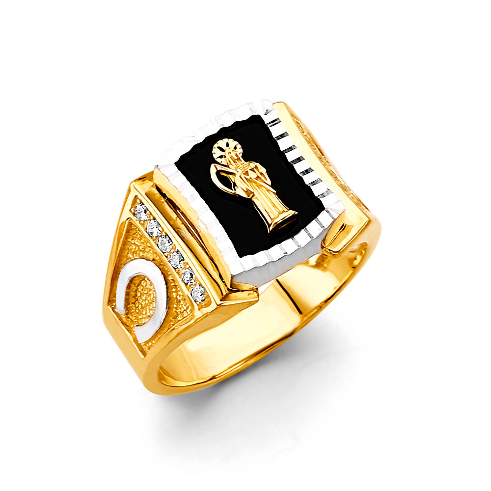 14K Yellow Gold Men's, Signet & Nugget Ring - RG3366