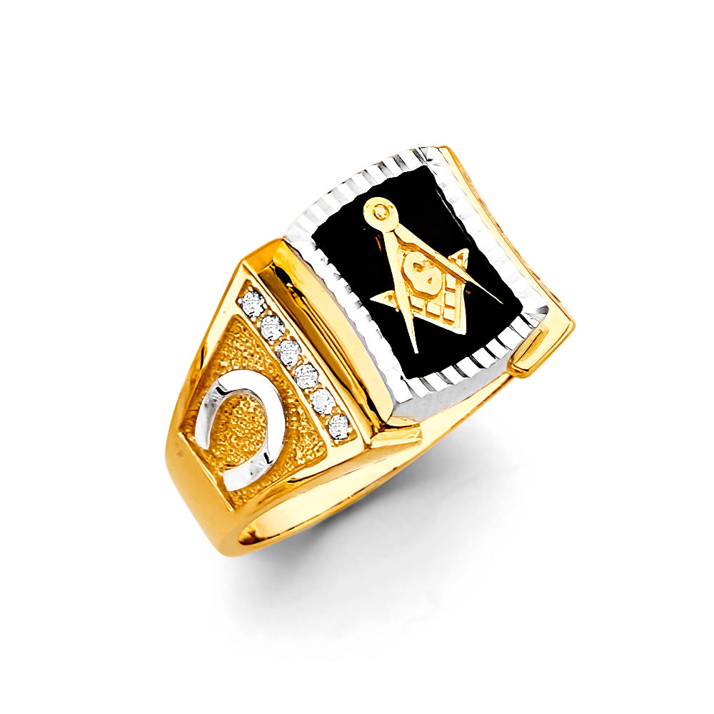 14K Yellow Gold Men's, Signet & Nugget Ring - RG3369