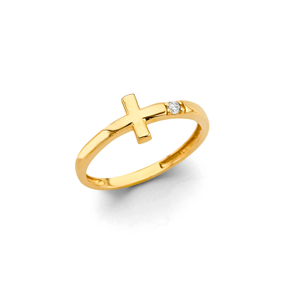 14K Yellow Gold Religious, 15 Años & Crown Ring - RG3379