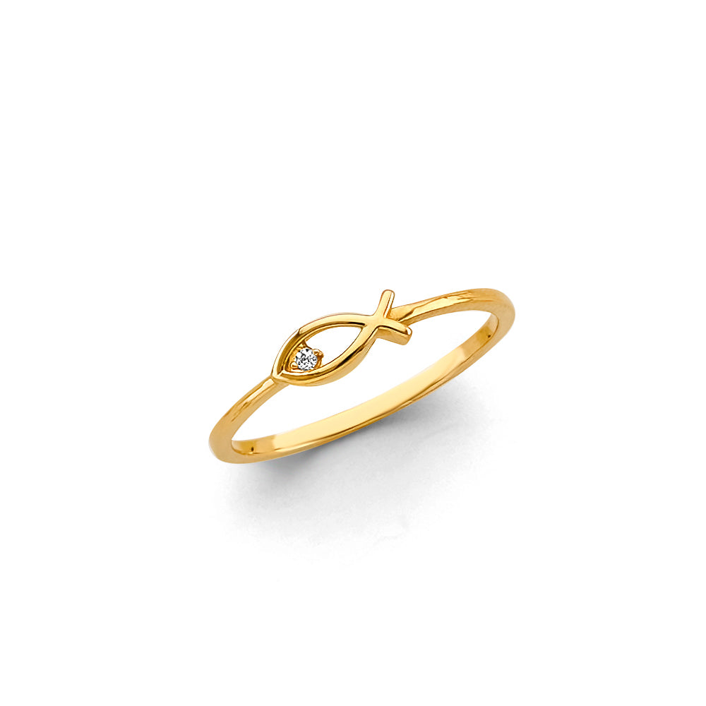 14K Yellow Gold Religious, 15 Años & Crown Ring - RG3387
