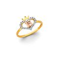 14K Yellow Gold Religious, 15 Años & Crown Ring - RG3403