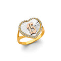 14K Yellow Gold Religious, 15 Años & Crown Ring - RG3405