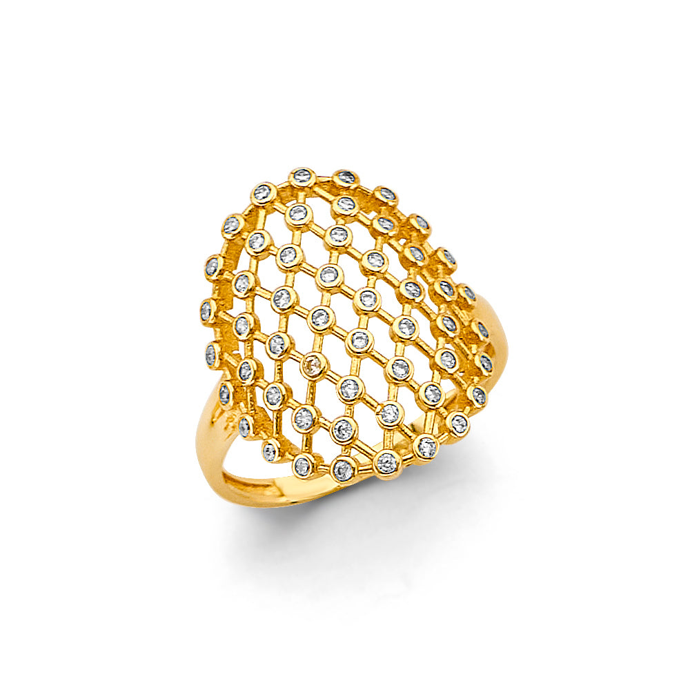 14K Yellow Gold Religious, 15 Años & Crown Ring - RG3414
