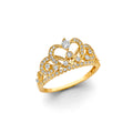 14K Yellow Gold Religious, 15 Años & Crown Ring - RG3420