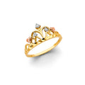 14K Yellow Gold Religious, 15 Años & Crown Ring - RG3421