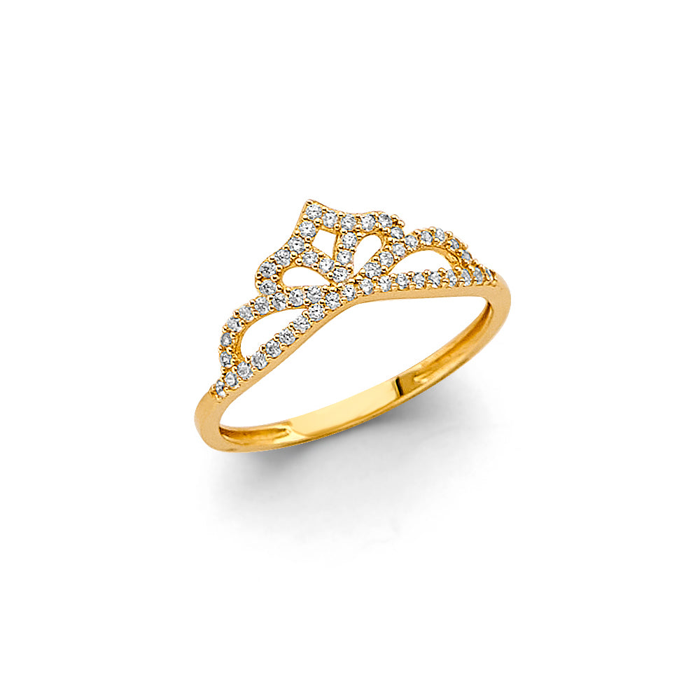 14K Yellow Gold Religious, 15 Años & Crown Ring - RG3422