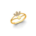 14K Yellow Gold Religious, 15 Años & Crown Ring - RG3424