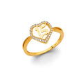 14K Yellow Gold Religious, 15 Años & Crown Ring - RG3427